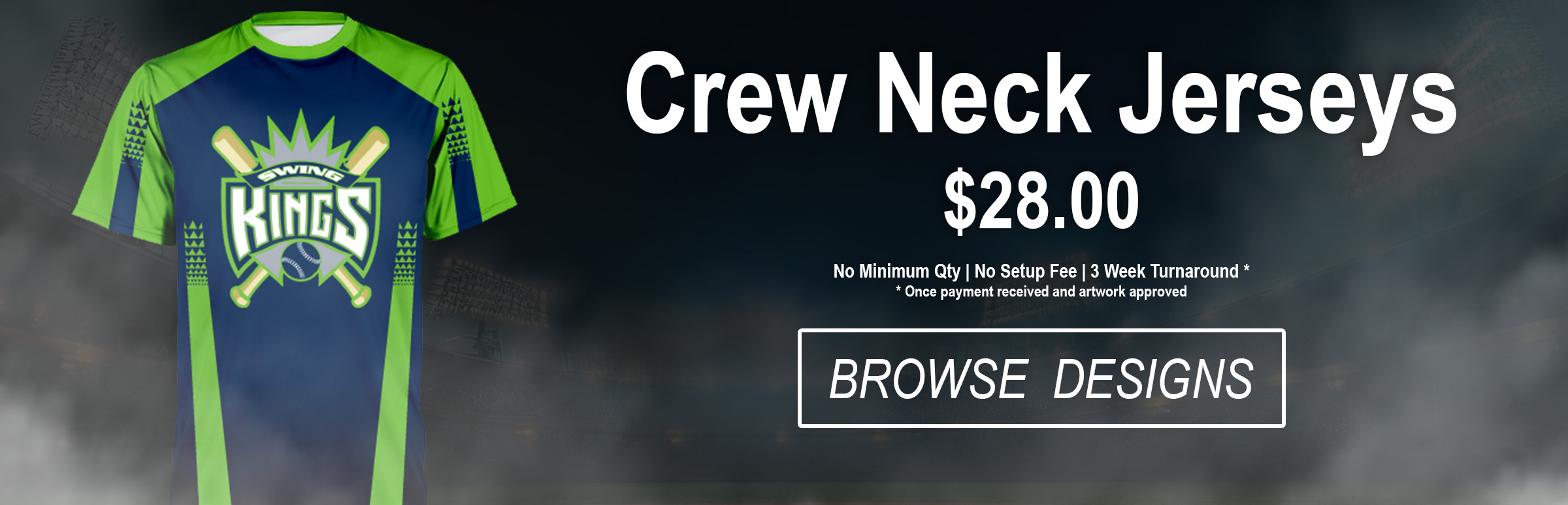 Crew Neck Jerseys only $28.00