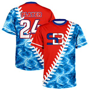 Full sub sublimated v-neck jerseys for baseball, fastpitch softball and slowpitch  softball